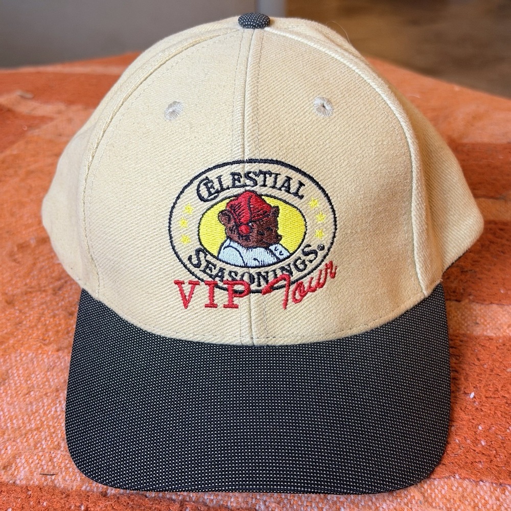 Vintage VIP Tour Celestial Seasonings Tea Hat, Embroidered Boulder Colorado